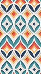 A colorful pattern of squares and diamonds