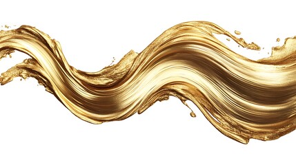 Fototapeta premium An elegant wave of shimmering gold liquid, capturing the essence of luxury and creativity. Perfect for backgrounds in design, advertising, and artistic projects that require flair.