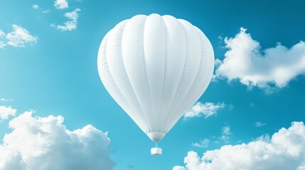 Fototapeta premium 25.Blank white promotional helium balloon in the sky