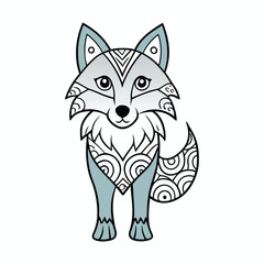 A Zentangle-stylized wolf featuring intricate, flowing patterns, bold lines, and mesmerizing symmetry, blending nature’s wild essence with artistic, meditative designs.