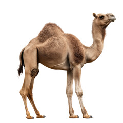 Camels full body isolated on transparent background