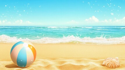 Obraz premium 67.Blank beach ball for branding template