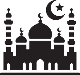 Mosque, Mosque Silhouette,  Mosque Icon, islamic Mosque, Silhouette Mosque, Muslim Mosque