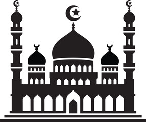 Mosque, Mosque Silhouette,  Mosque Icon, islamic Mosque, Silhouette Mosque, Muslim Mosque