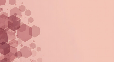 Geometric Honeycomb Pattern with Pink Hexagons Background