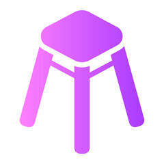 Stool gradient icon