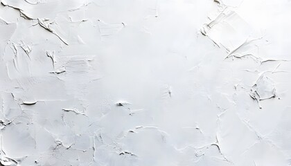 Textured white paint or plaster is thickly applied to canvas