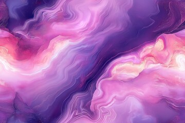 Obraz premium Seamless Persian Agate vibrant abstract artwork featuring swirling shades of purple, pink, and white. The fluid patterns create a sense of movement and depth, ideal for modern decor.