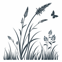 Grass silhouette vector illustration