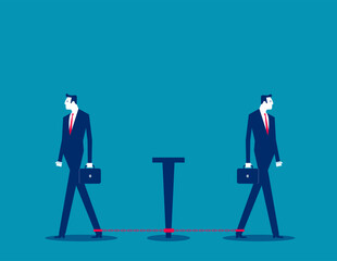 Business people with going round and round. Business vector flat style