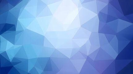 Obraz premium Abstract geometric background with a low poly design in shades of blue, creating a faceted, crystalline texture.
