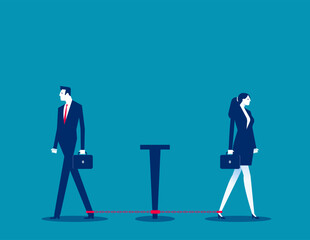 Business people with going round and round. Business vector flat style