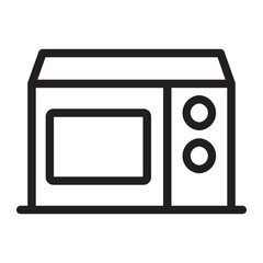 Fototapeta premium Microwave line icon