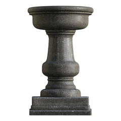 Dark Gray Baluster Planter Displaying Elegant Design
