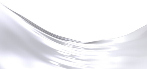 A close-up of a gray fabric drape with smooth, flowing lines. The texture is soft and the light plays across the surface, creating subtle highlights and shadows.