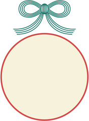 リボンの水引の装飾枠
