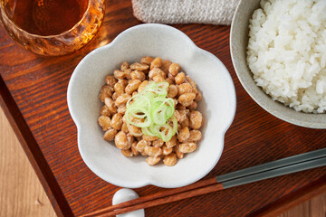 小鉢によそった納豆 - 発酵食品の食卓イメージ