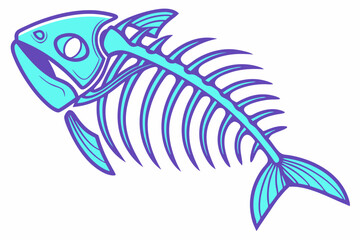 Fish Bone silhouette vector illustration