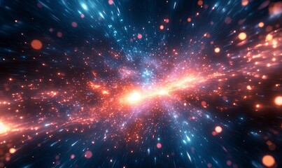Electric Light Grid on a Futuristic Cityscape, Generative AI