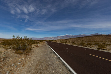 View of Death Valley National Park Mountains from Red Road