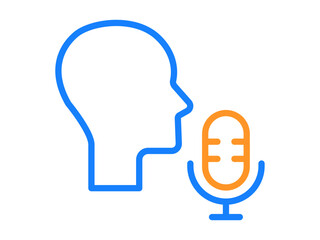 Podcaster icon. Podcast vector icon concept. Podcast symbols outline vector line icons.