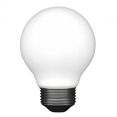 Matte White Lightbulb with Dark Gray Base Illuminating Modern Design