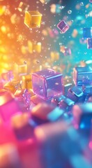 Obraz premium Bright 3D Background, Generative AI