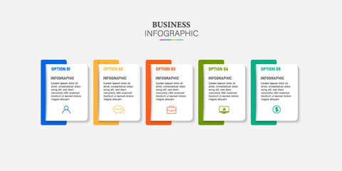 Obraz premium Process columns infographic. Business steps chart, workflow layout diagram and way from idea to income vector presentation concept