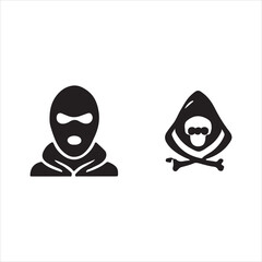 skull thief with a knife