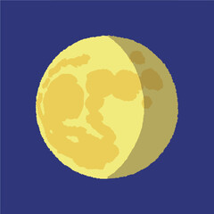 アナログ手描き風の月