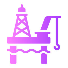 oil production gradient icon
