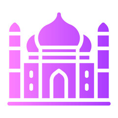 taj mahal gradient icon