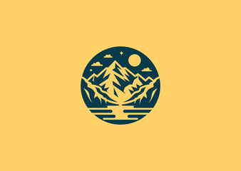 A stunning glacier logo symbolizing nature, resilience, and purity with a cool, icy aesthetic.