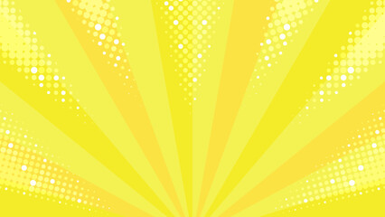 黄色いポップアートな下側のサンバーストの背景ベクターイラスト