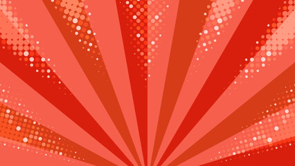 赤いポップアートな下側のサンバーストの背景ベクターイラスト