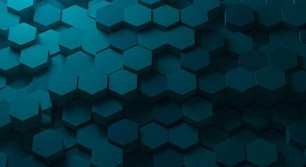 Obraz premium Blue Hexagonal Pattern Background