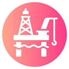 oil production gradient icon