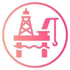 oil production gradient icon