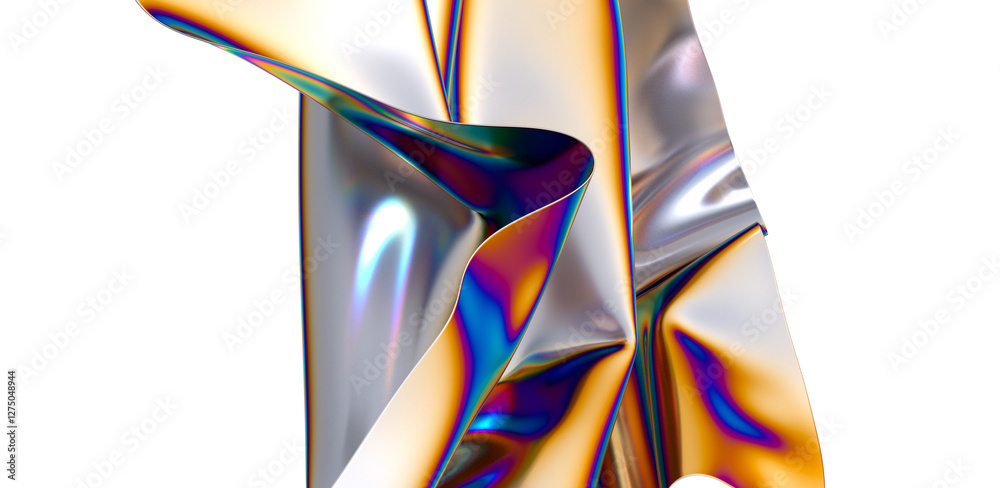 Aufkleber chromatic fusion: where colors converge in a 3d background