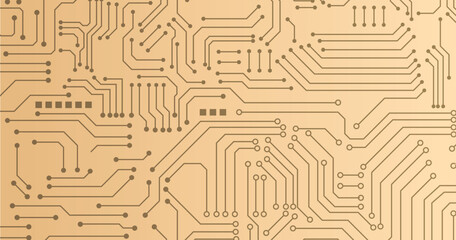 Obraz premium Technology digital circuit board background. Communication and engineering concept. Vector illustration. 