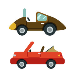 Naklejka premium toy car vector isolated on white