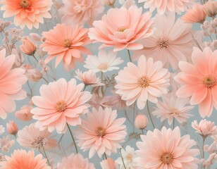 Fototapeta premium Peach and Cream Floral Arrangement