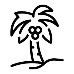 date palm line icon