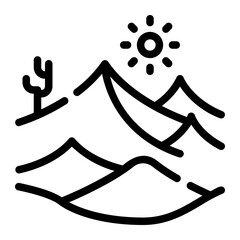 desert line icon