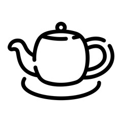 teapot line icon