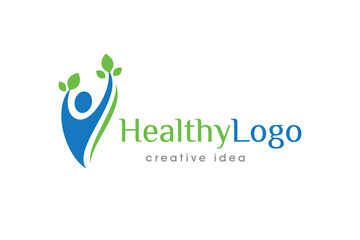 Creative Health People Logo Design Template