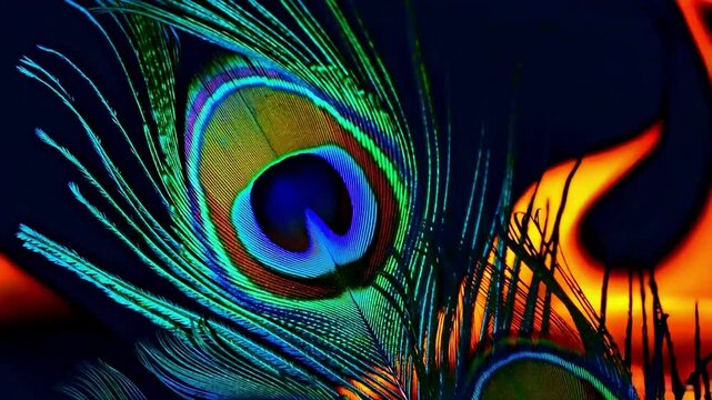 Peacock Feather Close Up