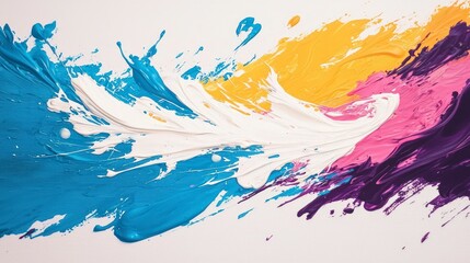 Fototapeta premium Abstract Colorful Paint Swirl Texture Background