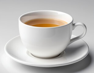 Fototapeta premium White Cup of Tea on Saucer