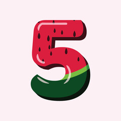 Watermelon Alphabet and Number